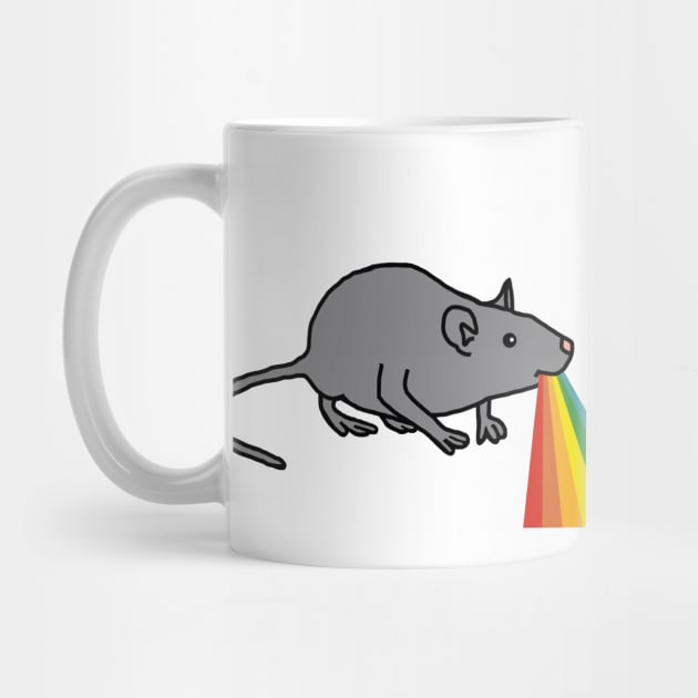 Animals with Rainbow Puke Cute Rat by ellenhenryart